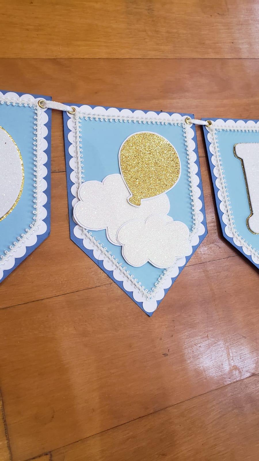 Celebration pennant banner used as party decoration